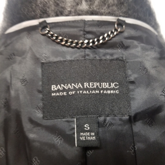 Vintage Banana Republic Double Breasted Car Top Coat Wool Blend Plaid Woman's S - Picture 5 of 8
